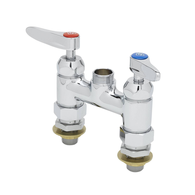 T&S Brass B-0225-LN-CC-CR Double Pantry Faucet Deck Mount