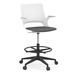 42141- HARMONY DRAFTING STOOL BASE - BLACK (BASE ONLY)
