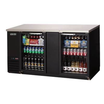 Everest EBB69G-24 Back Bar Cooler Cabinet 2 Glass Doors, 115v, NSF - 20 cu. ft.