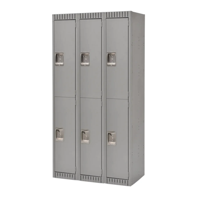 Locker - Steel - Riveted - Heavy-Duty - 36" x 18" x 72" - 2 Tier - 6 Door