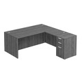 Classic L-Shape Desk 72" x 71" with Box/Box/File Pedestal - Newport Grey