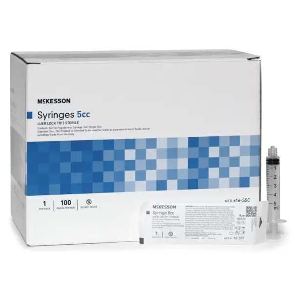 Syringe LL 5cc 100/box 16-S5C