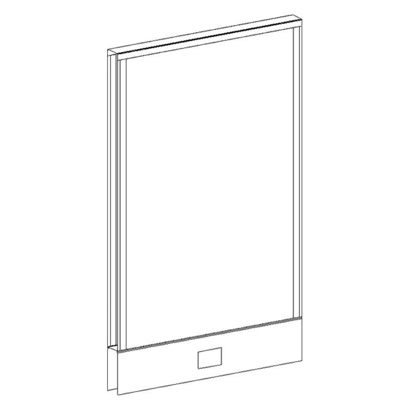 P3924 POWER Webb Panel - 39"H x 24"W Aspen Fabric, Silver 