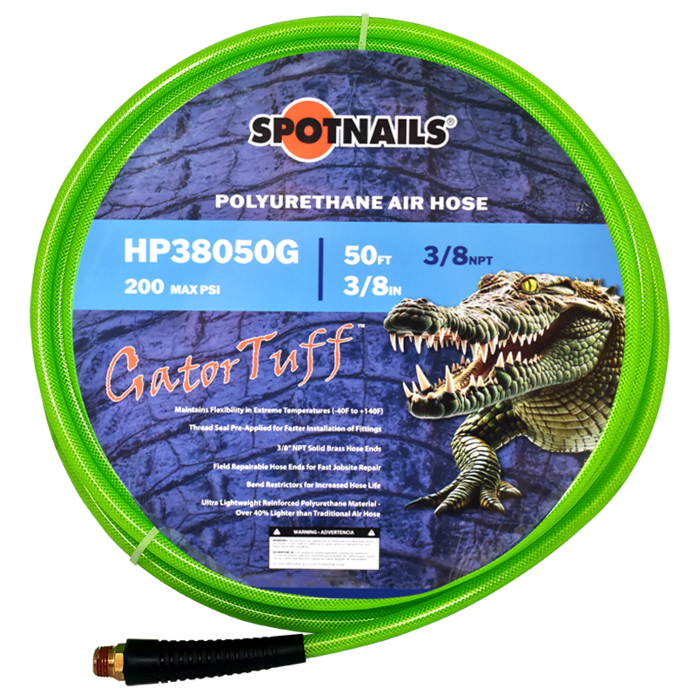 3/8" x 50' Poly Hose w/o Fittings (Green), 3/8" NPT