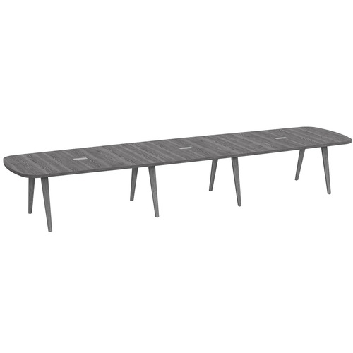 Signature Arena Conference Table 16 Foot - Newport Grey with Newport Grey Wood Legs