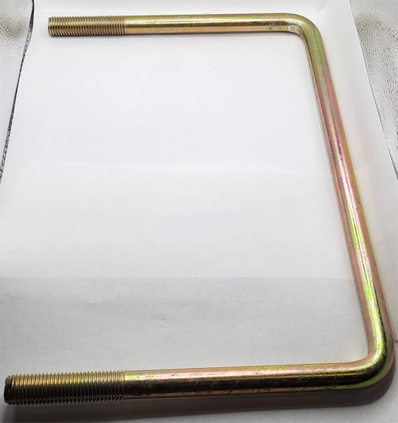 M16 - 2 X 200MM L X 269MM W INSIDE SQUARE BEND U BOLT 1018 - 1038 STEEL ZINC YELLOW PER PRINT