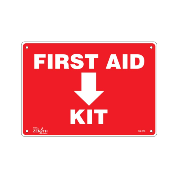 First Aid Kit Sign - 10" x 7" - Plastic - English