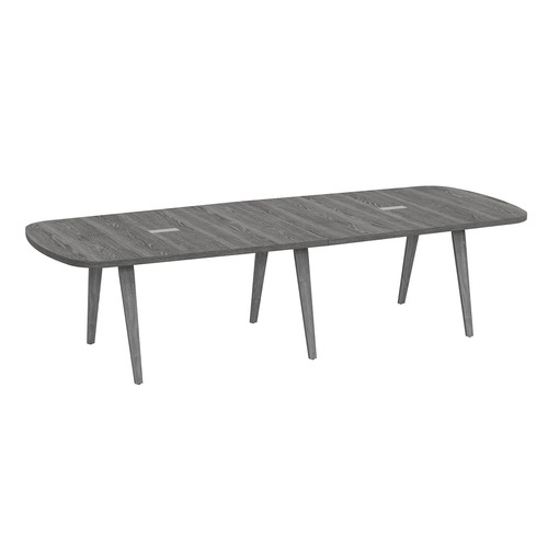 Signature Arena Conference Table 10 Foot - Newport Grey with Newport Grey Wood Legs