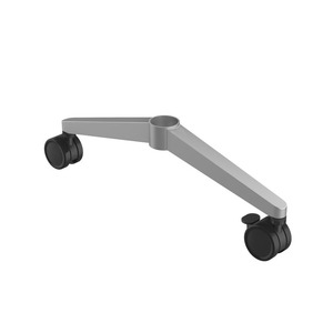 PPPDEL FOOT MOBILE PRIVACY FEET W/CASTERS- Pair, Silver