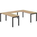 Elements U-Shape Desk 102" x 72" - Aspen with Black Legs