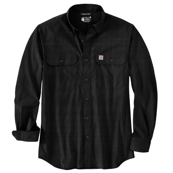 CARHARTT 105291 - Force Sun Defender Chambray RF LS Shirt - Black