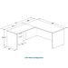 CLALD1037- Classic L-Shape Desk 66" W x 30" D with 47" Return and Box/File Pedestal- Maple