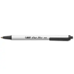 BICCSM241BK CLIC STIC RETRACTABLE BLACK PEN, MEDIUM, 24/PK