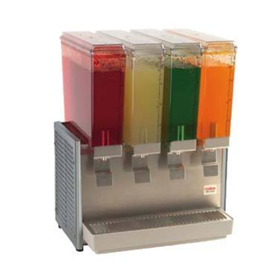Grindmaster-Cecilware E49-3 (4) 2.4 Gallon Clear Polycarbonate Bowls Pre-Mix Cold Beverage Dispenser