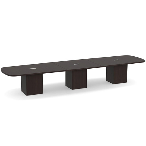 Arena Conference Table 16 Ft with Cube Base - Espresso