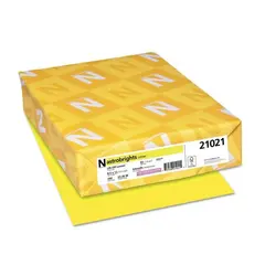 8.5 X 11 65 LB COVER LIFT-OFF LEMON ASTROBRIGHTS COPY PAPER, 21021, 250/RM, 10 RMS/CS