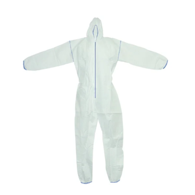 Coveralls - Polypropylene - White - Hooded - Elastic Ankles