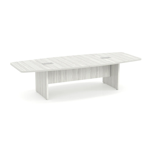 Classic Boat-Shape Conference Table 10 Ft - Silver Birch