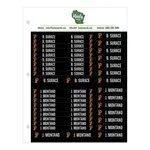 Hanger ID Adhesive Sticker Sheets