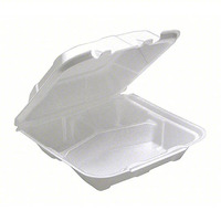 FSE 9x9x3, 3 Comp, WHT, U-Vent-Hinged Cont, Foam, 2/100/200, Plain-Regal, FS