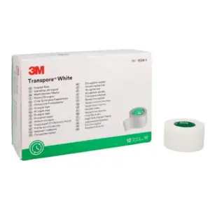 Tape, Transpore Surgical Paper/Plastic 1"x10yd White NS 3M 1534-1
