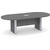 8' Classic Racetrack Conference Table with Accent Base - Newport Gray Top, Silver Base
