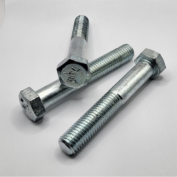5/8" - 11 X 4" HEX HEAD CAP SCREW SPECIAL THREAD LENGTH 2" TL SAE J429 GR 5 ZINC YELLOW PER PRINT