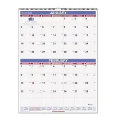 AT A GLANCE TWO MONTH WALL CALENDAR 22 X 29" 1/EA AAGPM928