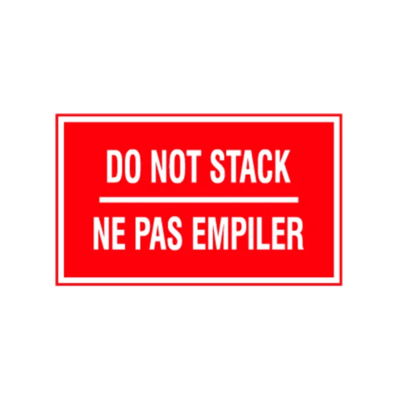 Do Not Stack Label - 3" x 5" - Red - Bilingual