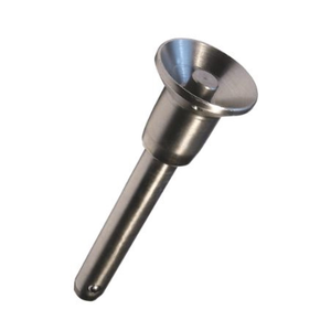 Carr Lane CL-10-MBPM-2.00-S-NL Recessed Button Handle Marine Ball Lock Pin w/ Nylon Lanyard