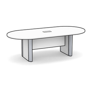 Conference Tables: Racetrack Top, Classic Accent Slab Base