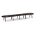 20' Signature Racetrack Conference Table with Metal VA Legs - Espresso Top, Black Base