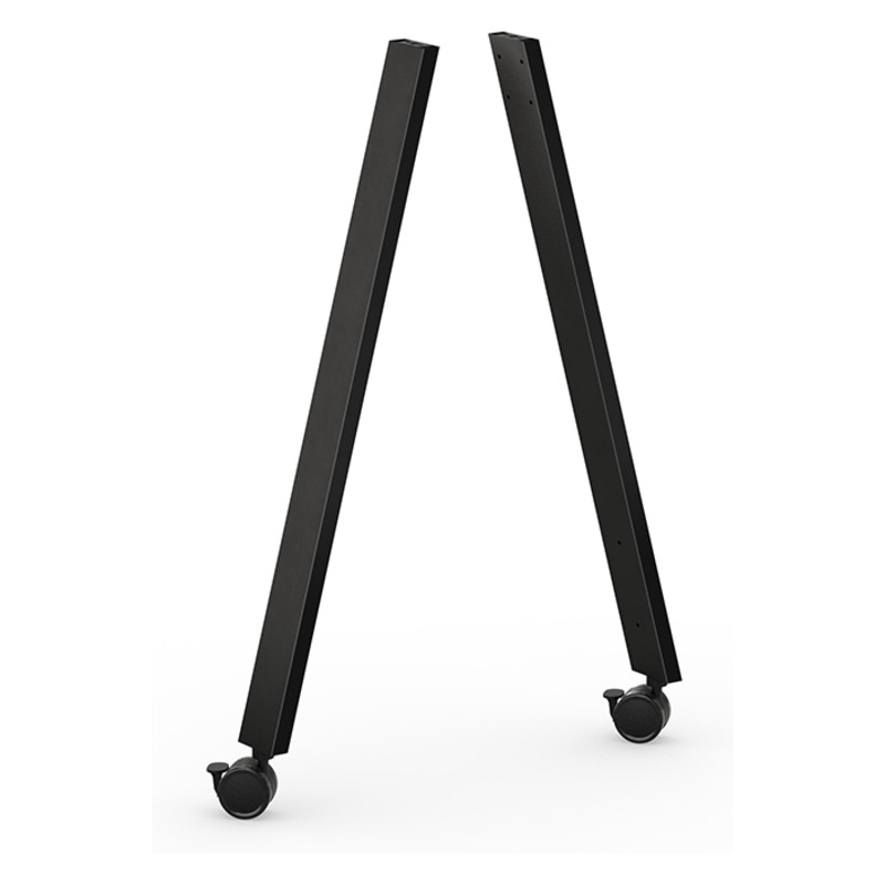 PLTVAMETLEG41C- 41"H VA METAL LEG w/CASTERS PAIR - Black