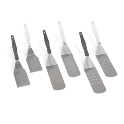Vollrath 4808720 Heavy-Duty Stainless Steel Turner w/ Ergo Grip Black Handle Solid