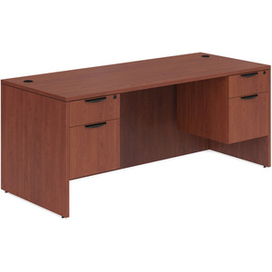 CLASD1029- Classic Desk 71" W x 30" D with Two Hanging Pedestals- Cherry