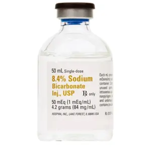 Sodium Bicarbonate, Injection, 8.4%, 50 mL (25/pk) Amps NDC 00409662514