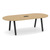 8' Signature Racetrack Conference Table with Metal VA Legs - Aspen Top, Black Base