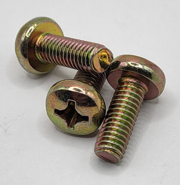 M6 - 1 X 16MM DIN 7985 PHILLIPS PAN HEAD MACHINE SCREW 4.8 ZINC YELLOW