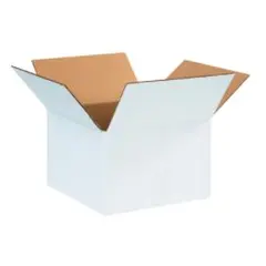 12 X 12 X 8 ECT32 WHITE CORRUGATED CARTON 25/BD 12128W