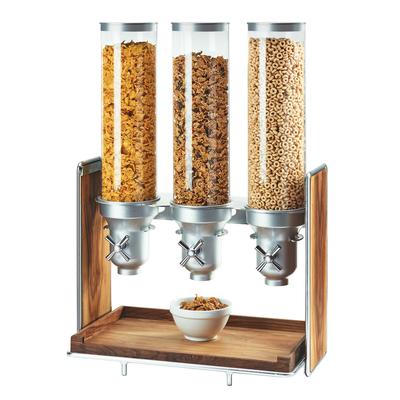 Cal-Mil 3720-49 (3) 4-1/2L capacity cylinders Mid-Century Cereal Dispenser