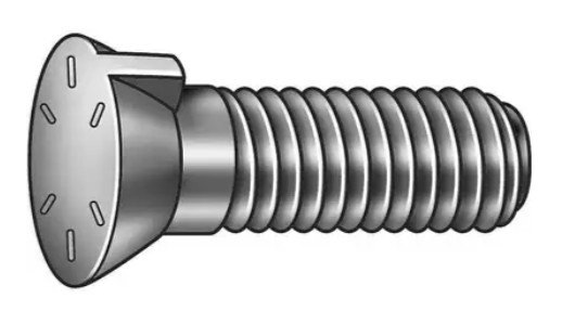 1/2" - 13 X 2 3/4" #7 HEAD PLOW BOLT SAE J429 GR 8 BLACK OXIDE PER PRINT