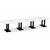 16' Classic Boat Shape Conference Table with Palmer Base - White Top, Black Base