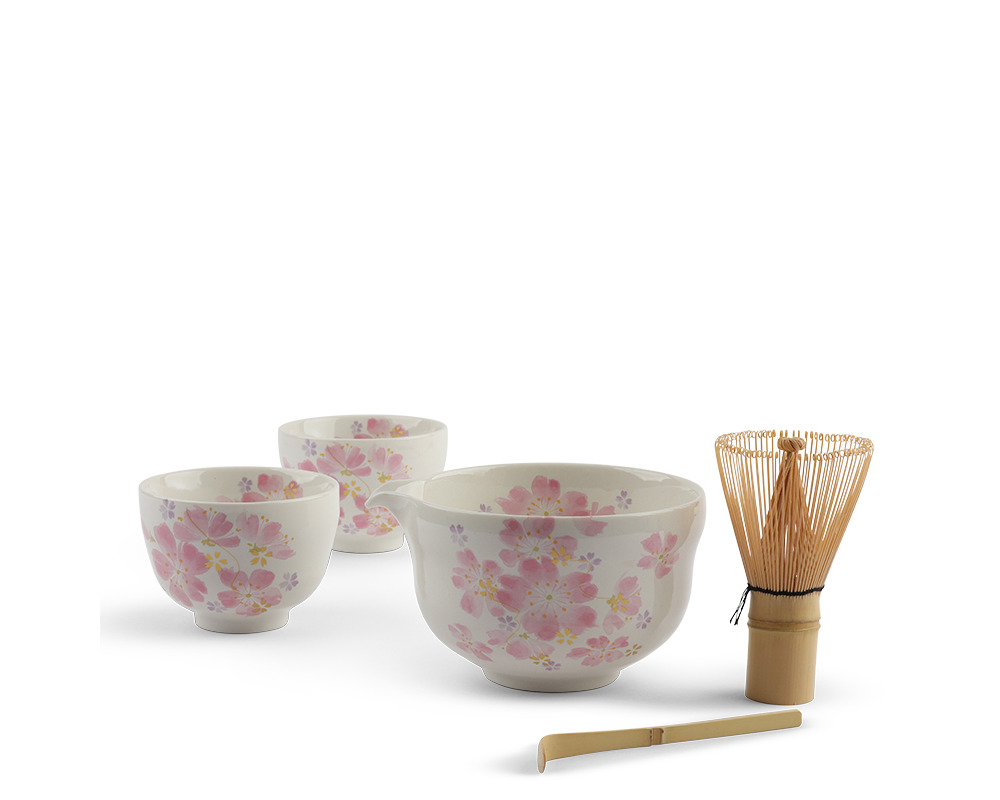 Sakura Matcha Katakuchi Bowl Set
