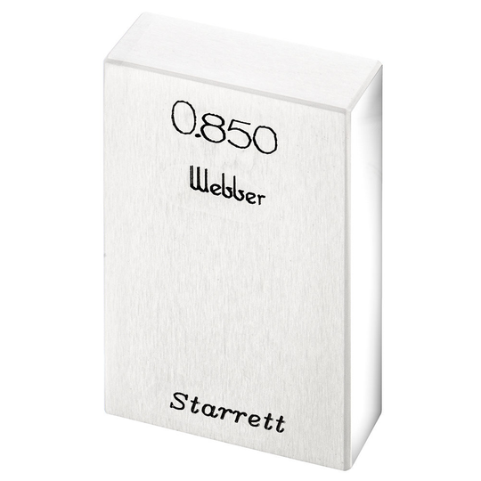 STARRETT RY .850 A1 Rect. Ceramic Gage Block - .850 In., Grade A1