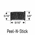 3/8" x 9/16" Rectangular Sponge Rubber Weatherstrip