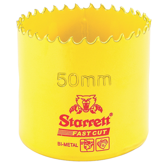 STARRETT FCH050M-G 50mm Fast Cut Straight Pitch Bi-Metal Hole Saw