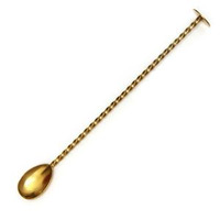 Spill-Stop 825-32 Gold Disc Muddler Bar Spoon, 10 5/8" (27 cm)