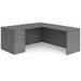 CLALD1046- Classic L-Shape Desk 71" W x 36" D with 47" Return and Box/Box/File Pedestal- Coastal Gray