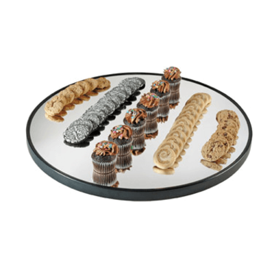 Cal-Mil RR240 24" dia. x 1"H Gourmet Display Mirror Tray