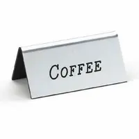 Cal-Mil 228-1-010 3"W x 1-1/2"H Beverage Tent Sign (Coffee)